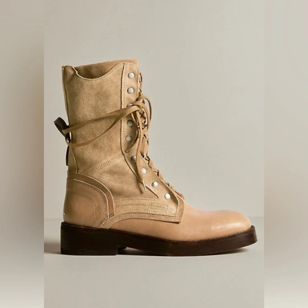 Free People We The Free Jesse Lace Up Boots, Size 8 - Picture 3 of 10